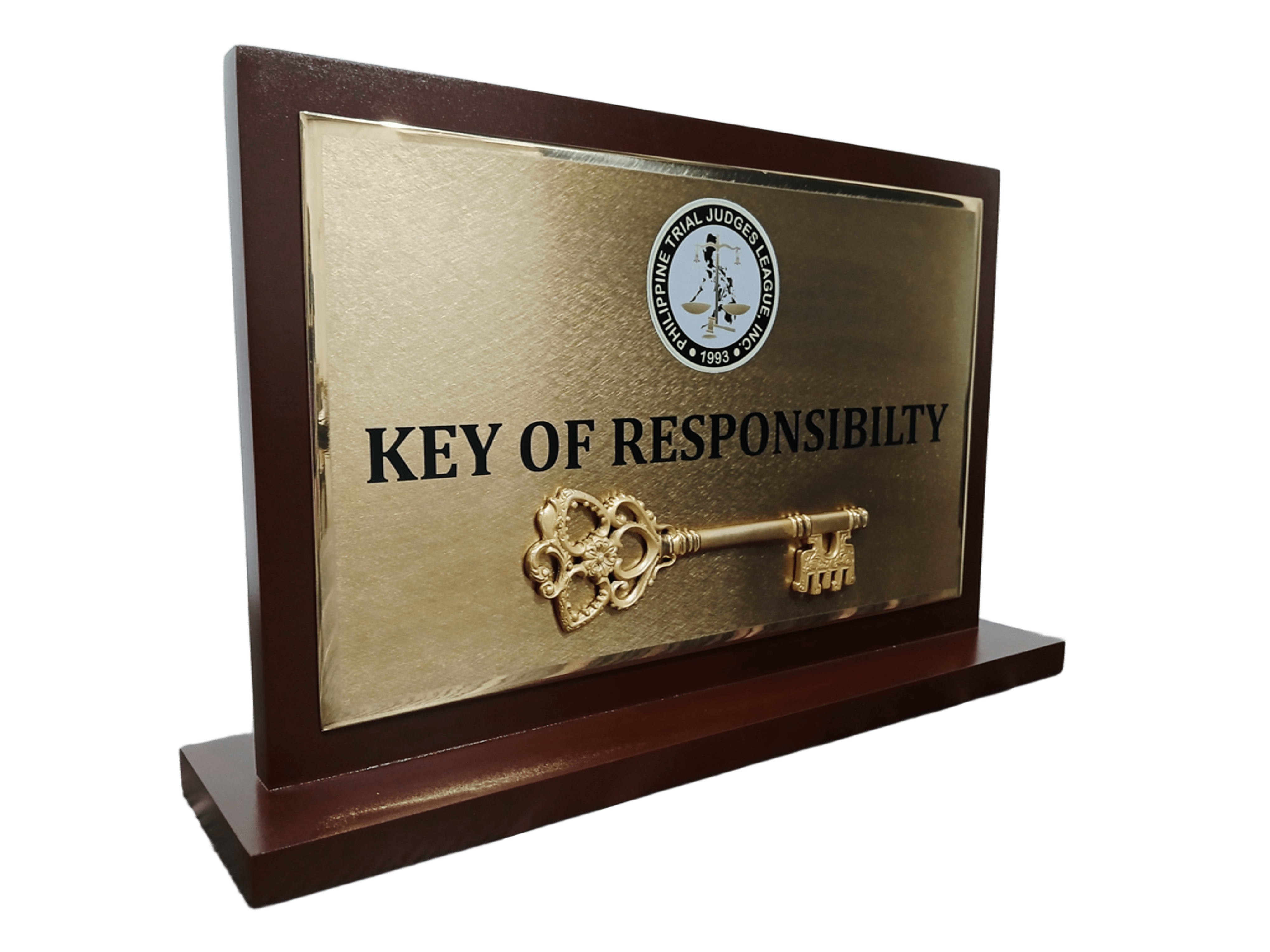 Philippine Trial Judges League, Inc. Wood Plaque