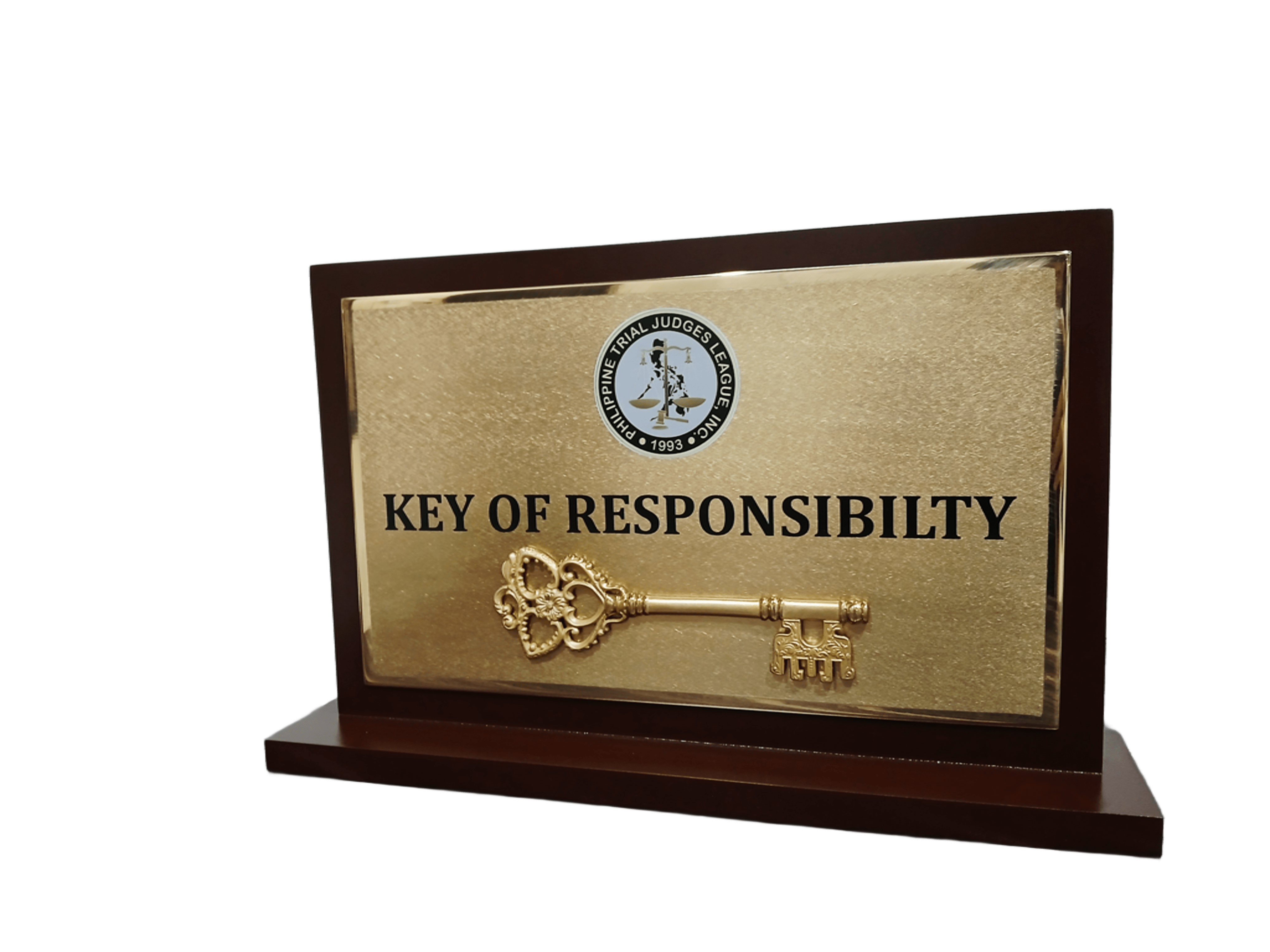 Philippine Trial Judges League, Inc. Wood Plaque
