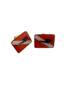 Scuba Diver Flag Pin 2025