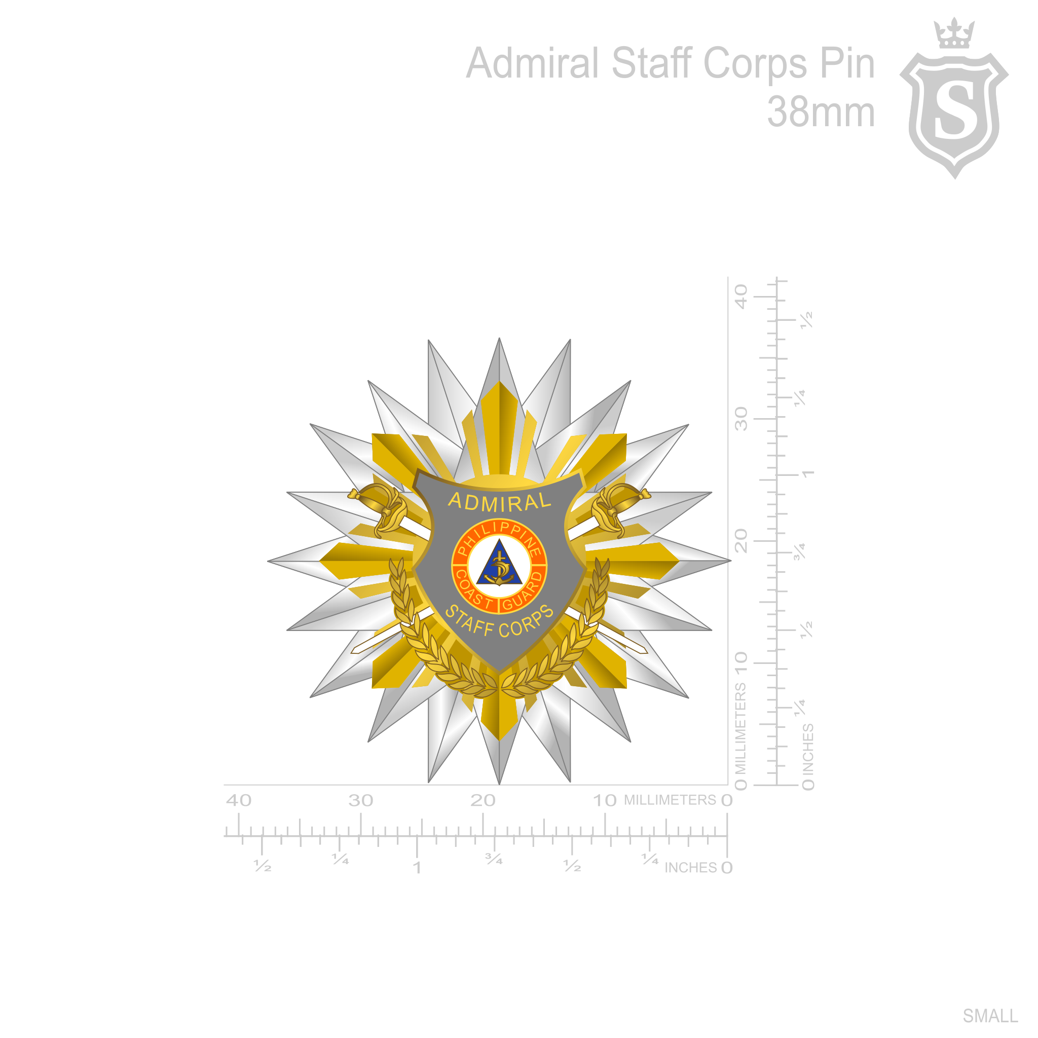 Admiral Staff Corps Pin