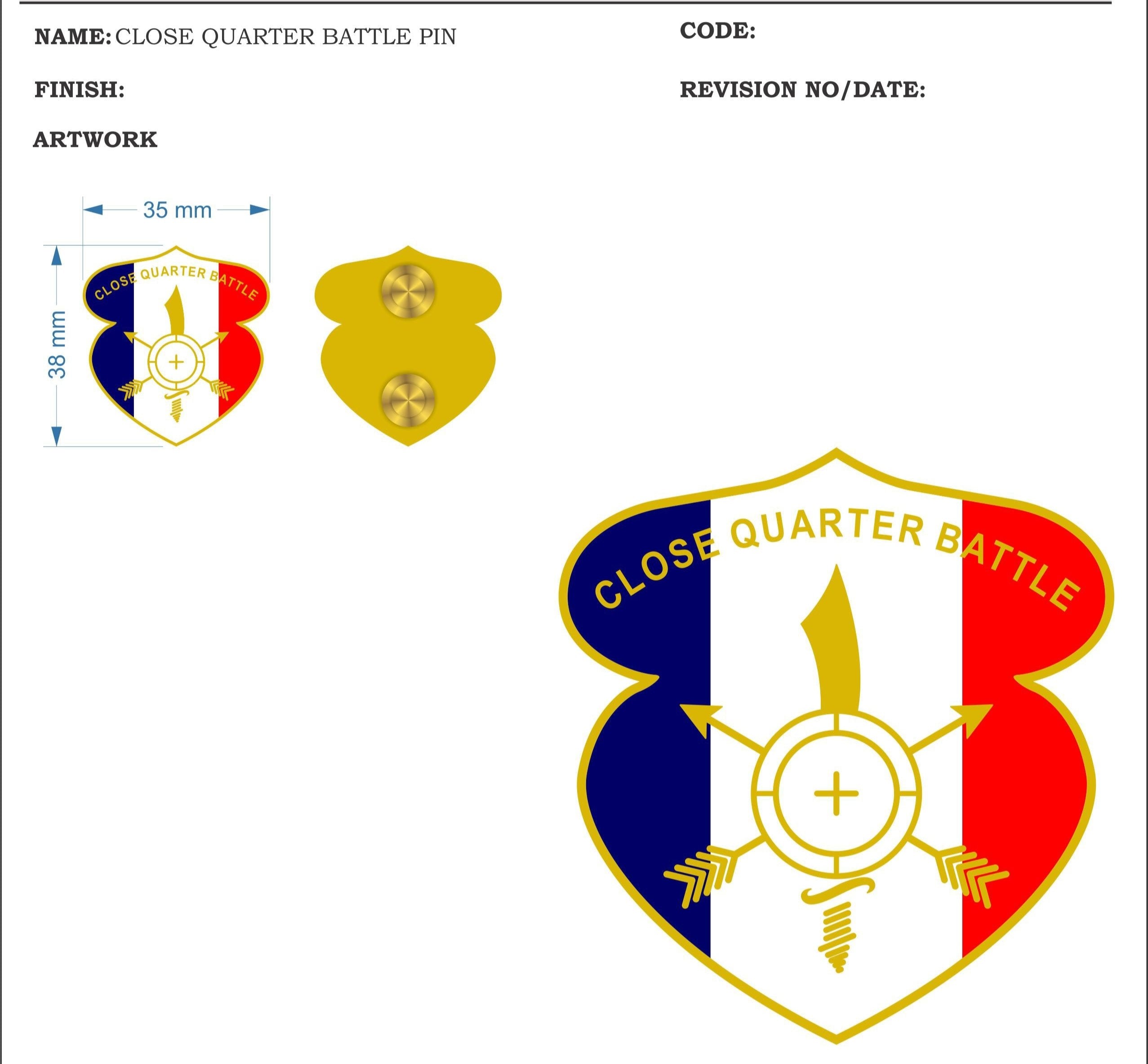 Close Quarter Battle (CQB) Pin