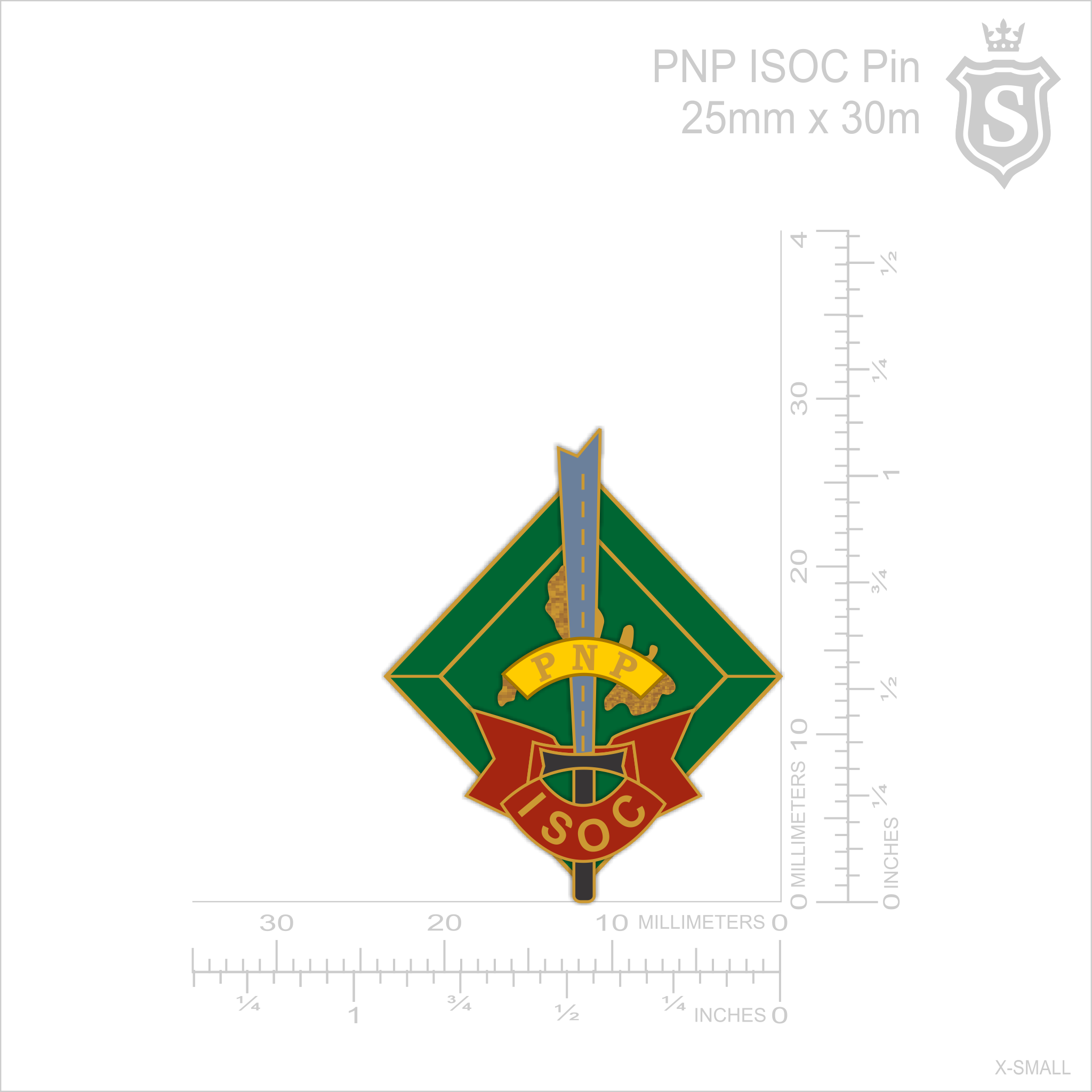 PNP ISOC (Internal Security Operation Course) Pin