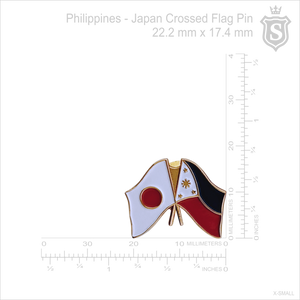 Philippines - Japan Crossed Flag Pin