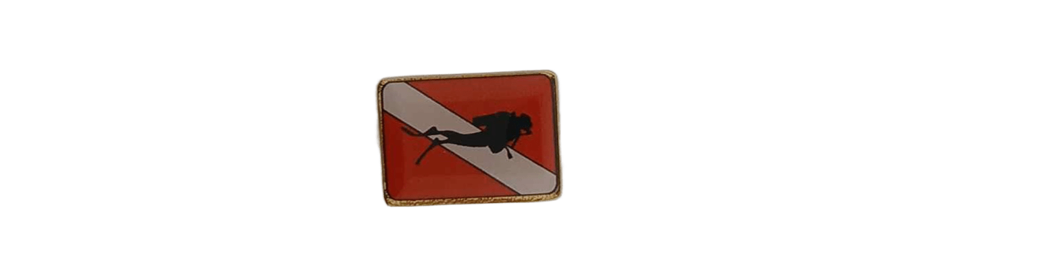 Scuba Diver Flag Pin 2025