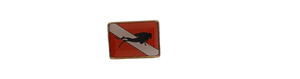 Scuba Diver Flag Pin 2025
