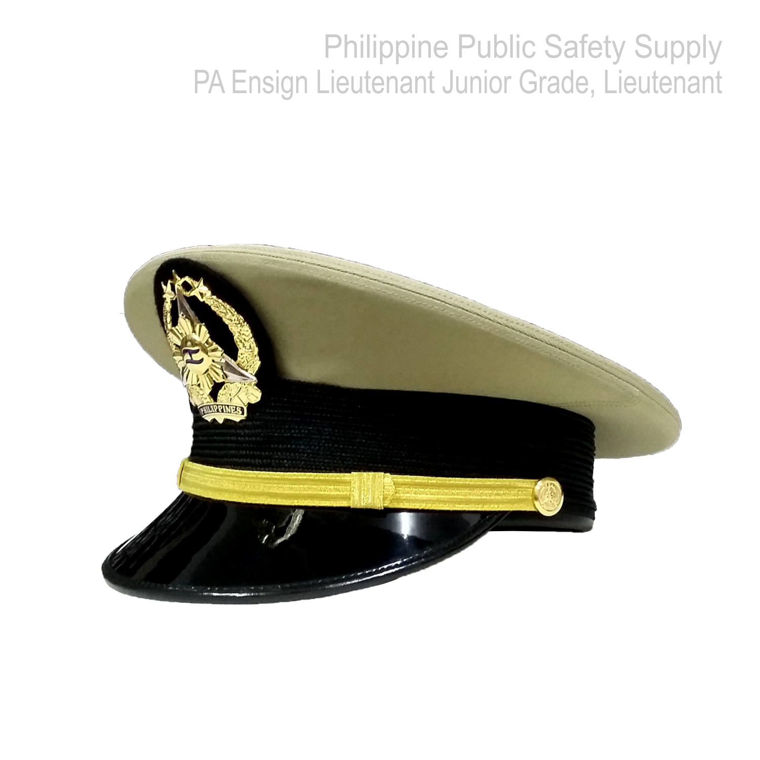 Philippine Army (PA) White Pershing Cap Ensign, Lieutenant Junior Grade, Lieutenant - AFP