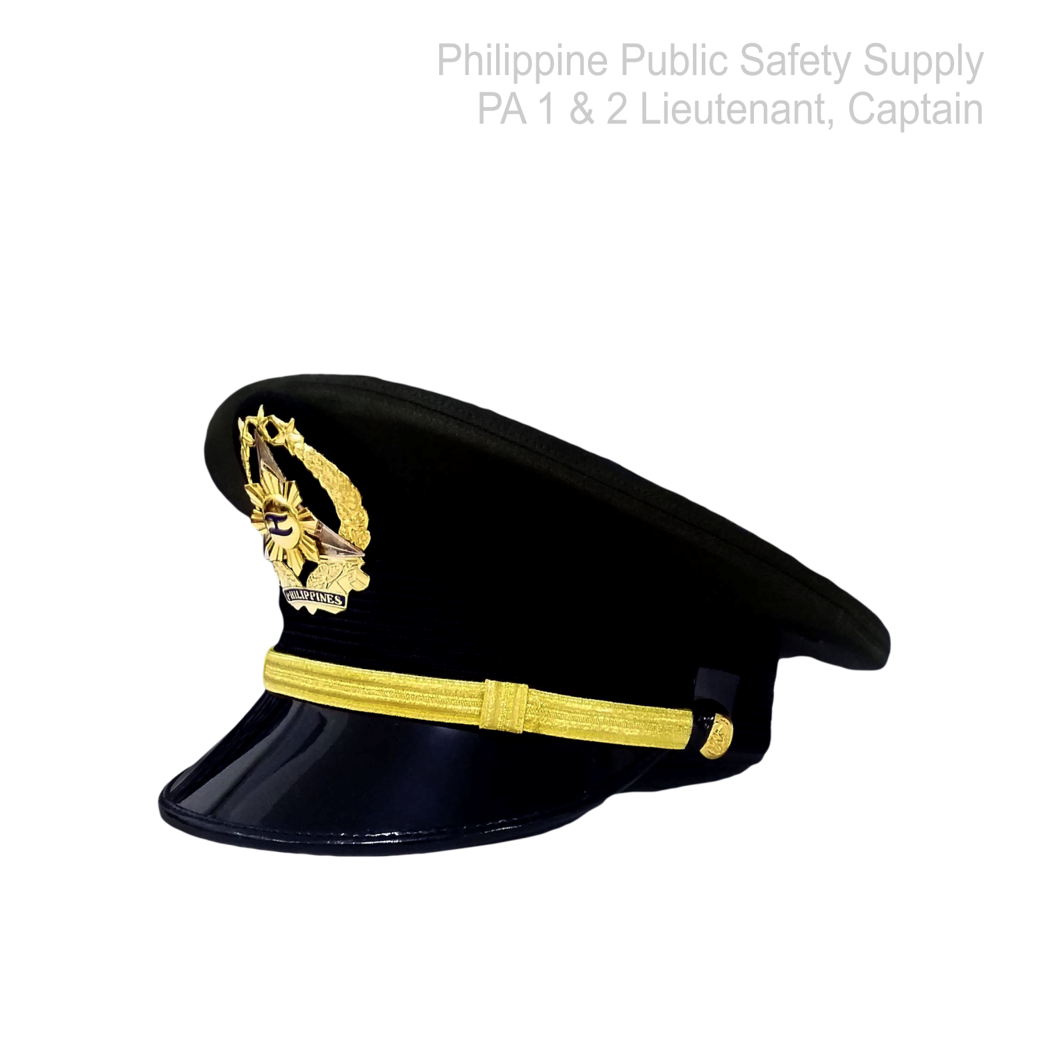 Philippine Army (PA) Olive Drab Pershing Cap 1 & 2 Lieutenant, Captain - AFP