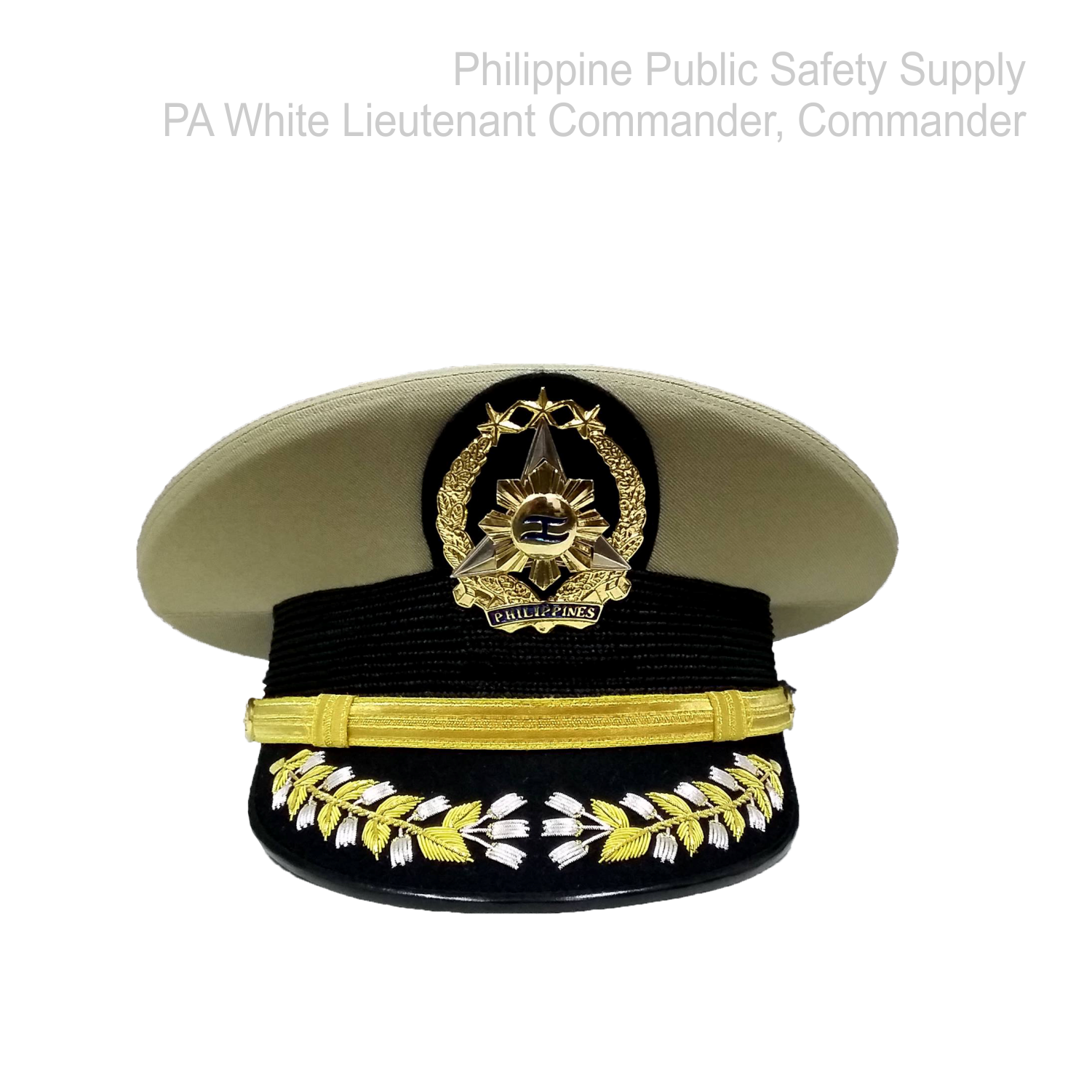 Philippine Army (PA)  White Pershing Cap Lieutenant Commander, Commander - AFP