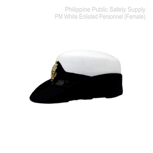 Philippine Marine Corps (PMC) Pershing Cap (Female) White Enlisted Personnel - AFP