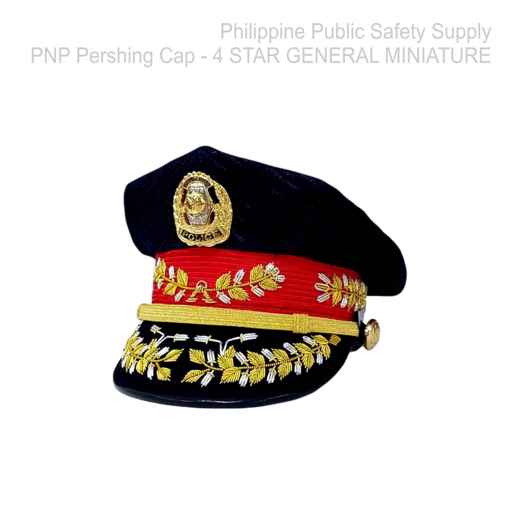 Philippine National Police (PNP) Pershing Cap 4 Star Police General (PGEN) - PNP