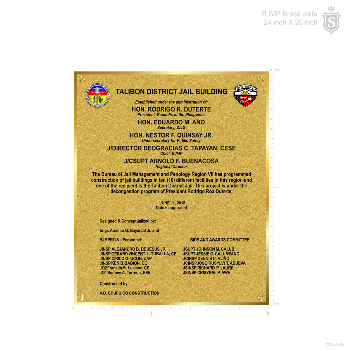 Bureau of Jail Management and Penology (BJMP) Inaugural Marker - BJMP ...