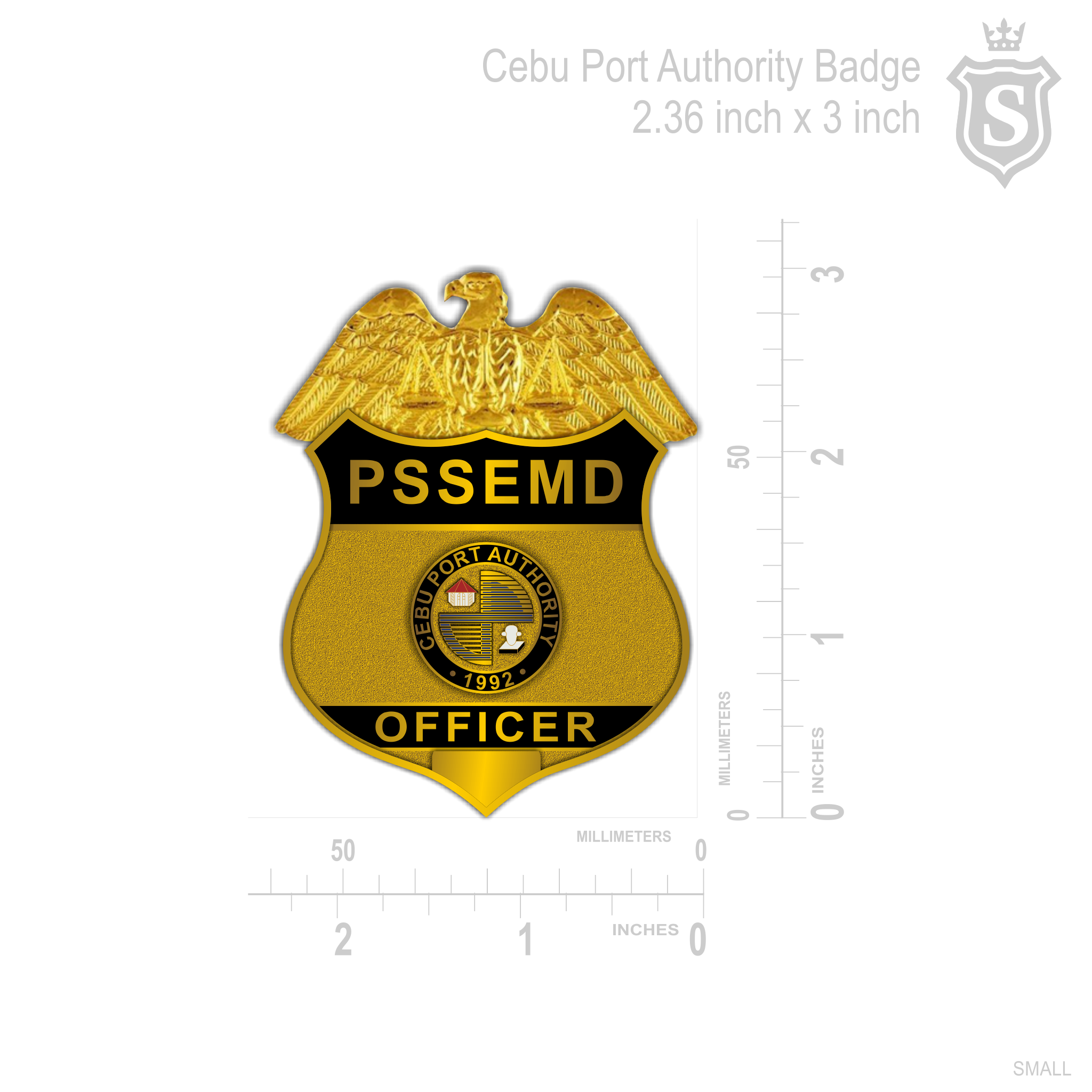 Cebu Port  Authority Police Badge - PNP