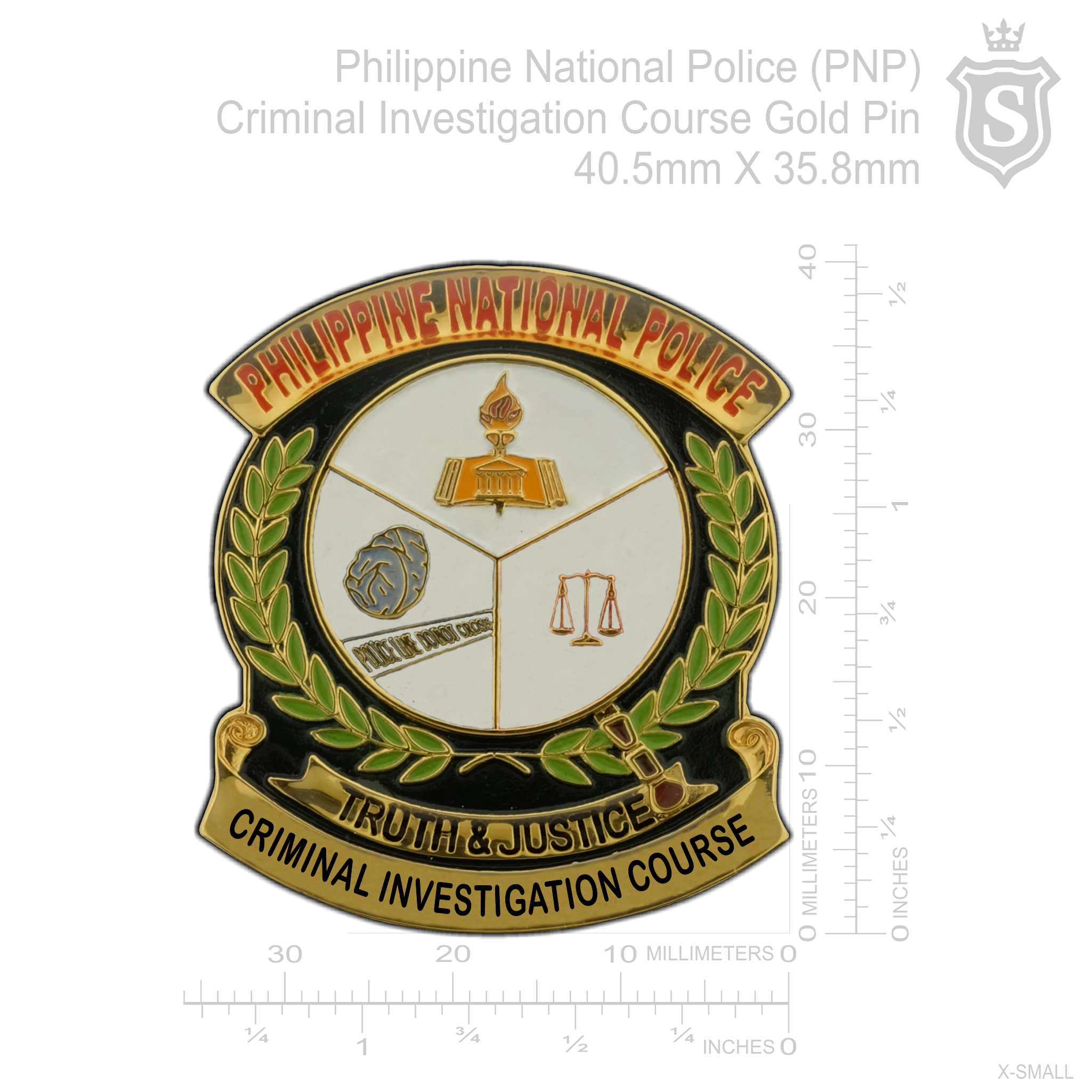 Philippine National Police (PNP) Criminal Investigation Course Pin - PNP