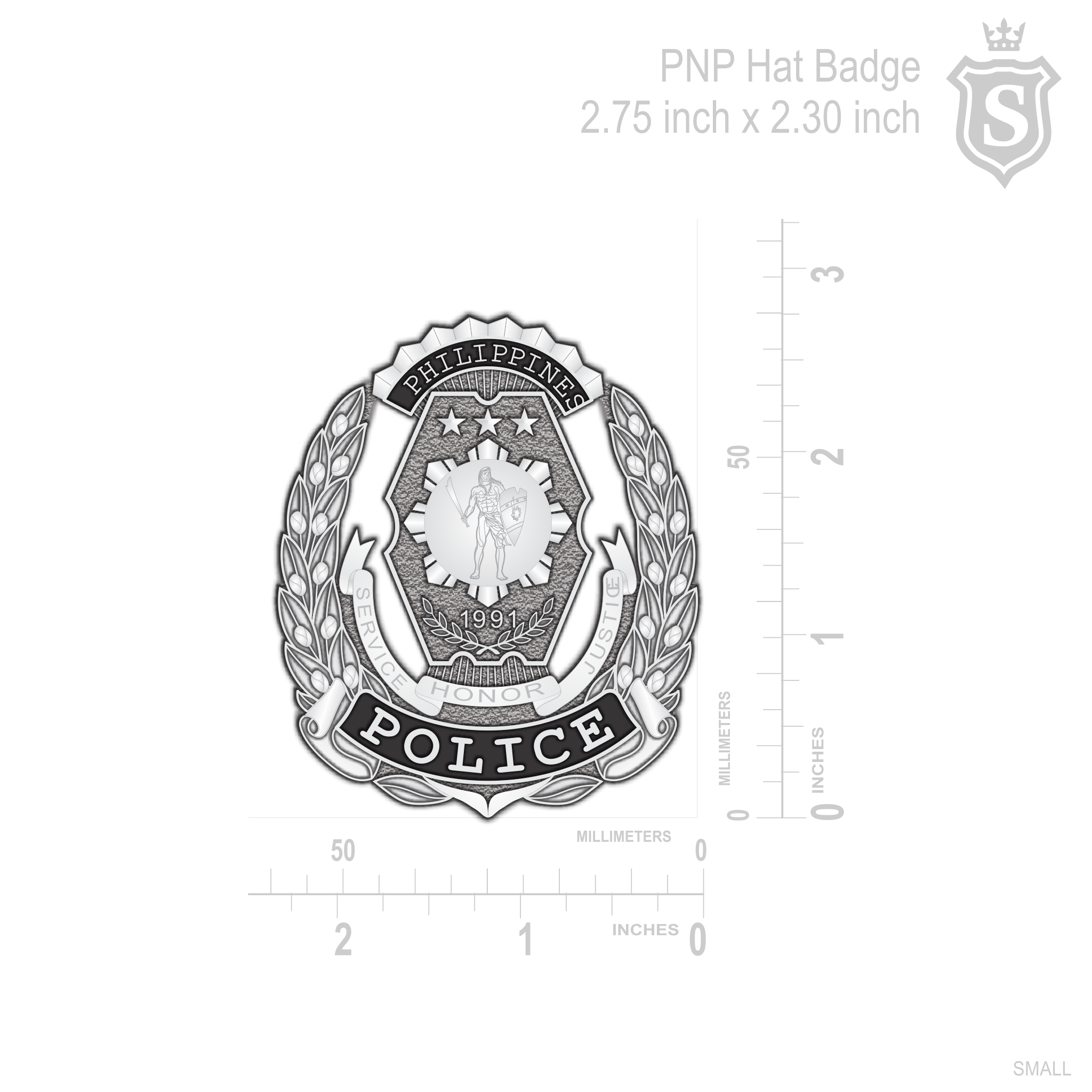Pnp Color Philippine National Police Logo Black