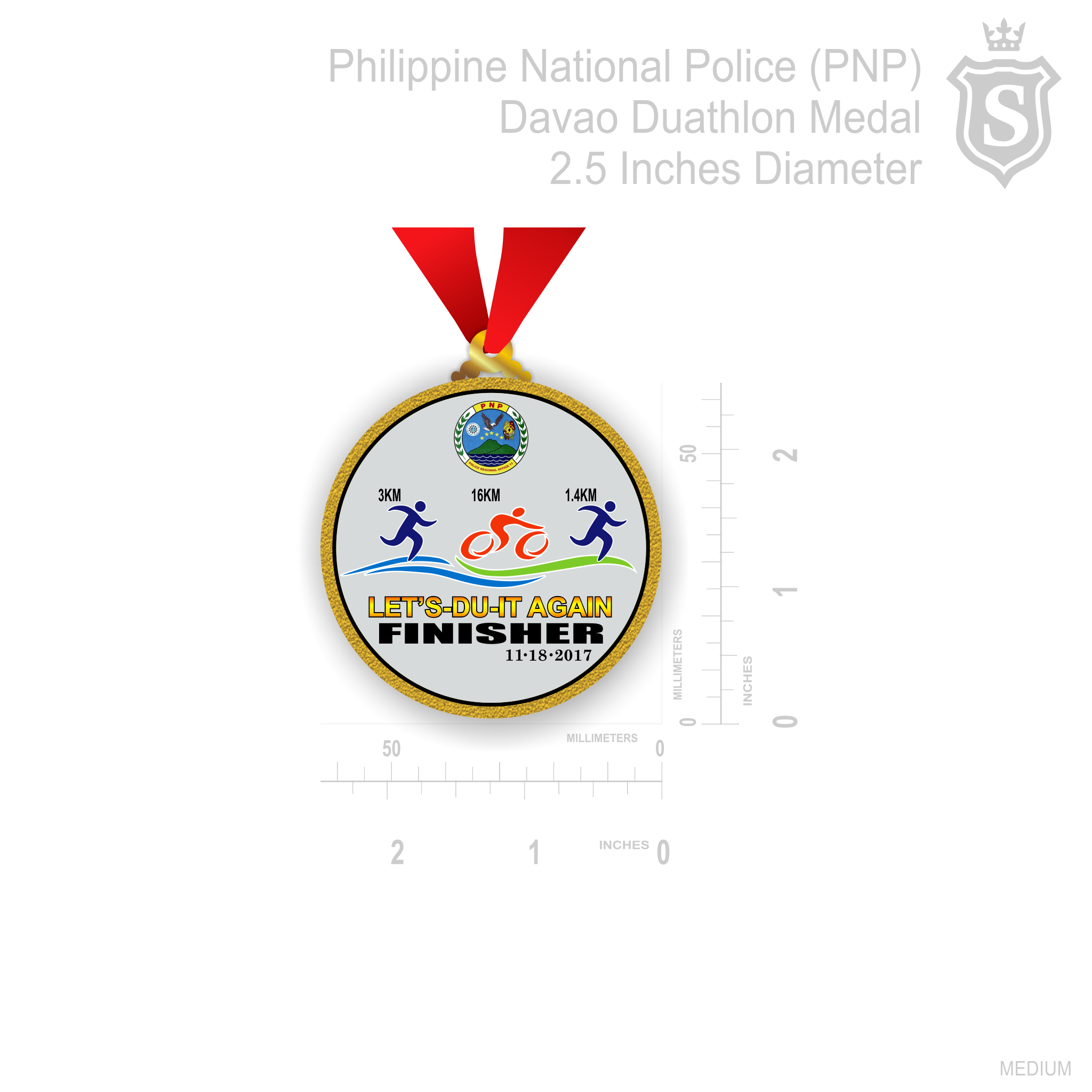 Philippie National Police (PNP) Duathlon Medal - PNP
