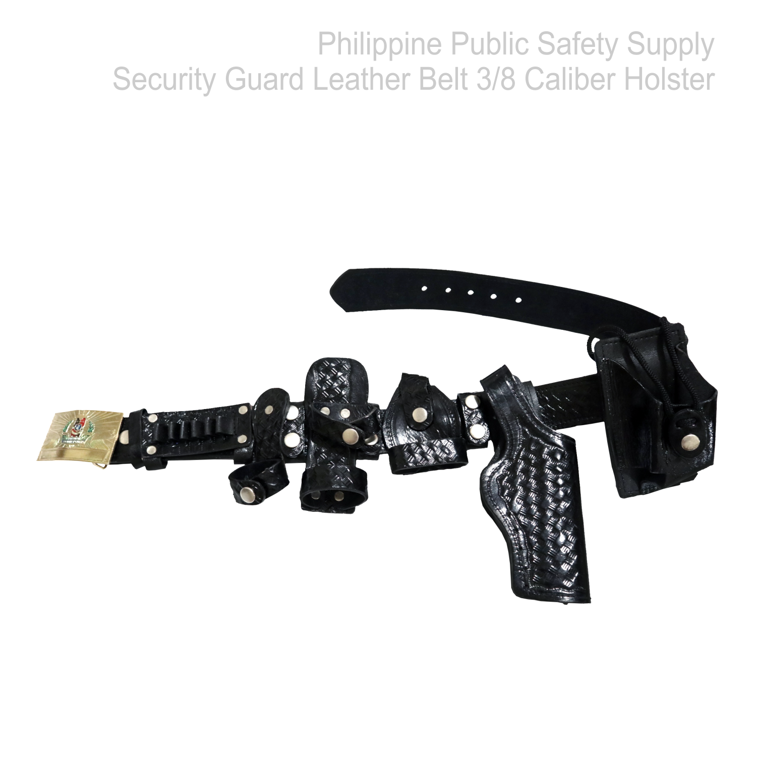 Security Guard Leather Belt 3/8  Caliber Holster - PSA-SG