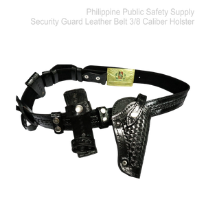 Security Guard Leather Belt 3/8  Caliber Holster - PSA-SG